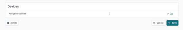 Assign devices Click on edit to assign devices to the extension.